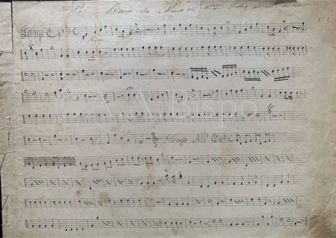 Baixo do Kyrie da Missa S. Pedro de Alcântara de Elias Álvares Lobo.Acervo A.A.Bispo. Copyright